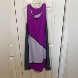 Title Nine Color Block Purple, Gray Racerback Athletic Dress Sz M